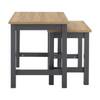 Wynmist Nesting Side Table Natural Mango Wood Top Charcoal Base