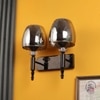 Eliante Modern Wall Lights Mild Steel & Glass Material Glossy Black & Smoky Finish
