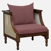Marlow 3+1+1 Seater Wooden Sofa in Pink Fabric