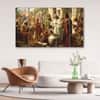 The Castle Decor Jesus Christ Last Supper Wall Art Framed Painting 27x48 Inch (Style 2)