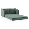 Kobi 2 Seater Fold Out Sofa Cum Bed in Speckled Teal Colour with topper