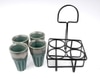 Blue Kulhad Caddy Handcrafted Kulhad Set – Set of 4