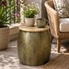 Luxury Accent Metal Side Table in Gold Finish