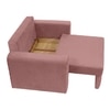 Baruna 1 Seater Velvet Pull Out Sofa Cum Bed with Storage In Peach Color