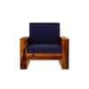 Maruti 2+1+1 Seater Wooden Sofa (BLUE Colour, Honey Finish)