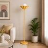 Flower Floor Lamp with Ball in Yellow Colour
