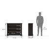 Mateo Solid Wood Bookshelf in Mahogany Finish
