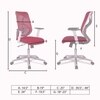 Wiwngas Mid Back Ergonomic Chair in Maroon Colour