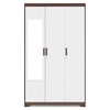 Miller 3 Door Wardrobe With Mirror and Lock in Two Tone Finish