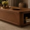 Bromley Sheesham Wood Chevron Coffee Table in Walnut Finish