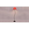 Everly Orange Fabric Floor Lamp with Black Iron Base