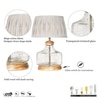 Tuscan Glass and Wood Table Lamp With Natural Linen Shade