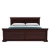 Hearti Solid Wood King  Size Bed Without Storage (Walnut Finish)