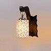 Devansh Solid Wood Electric Wall Light in Brown Colour with Multi Shade Count of 1 Light