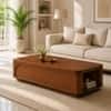 Bromley Sheesham Wood Chevron Coffee Table in Walnut Finish