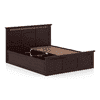 Fidora Solid Wood Queen Box Storge Bed In Mahogany Finish