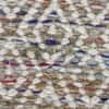Jaipur Rugs Diamond Wool And Viscose 6x9 Feet Inky Sea And Undyed White Dhurrie Carpet