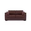 Trissino 2 Seater Premium Italian Leather Sofa In Bordeaux