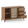 Fujiwara Solid Wood Sideboard in Amber Walnut Finish