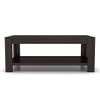 Striado Rectangular Solid Wood Coffee Table In Mahogany Finish