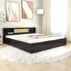 Kaito Queen Bed With Rattan Center Door With Nonwoven Fabric Base