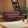 Waverly 2 Seater Leather Sofa in Deep Burgundy Colour