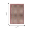 Jaipur Rugs Soft Diamond Wool Polyester Dhurrie Rug Red 6x10 ft