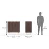 Keoni Solid Wood Free Standing Bar Cabinet in Claret Mahogany Finish