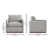 Bobby Boucle Fabric Lounge Chair in White Colour