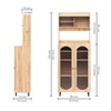 Stellar Multipurpose Storage Cabinet (Tall Size with Upper Storage, Oak)