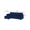 Wego 3 RHS Sofa cum Bed with Storage in Navy Blue Colour