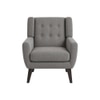 Azriah Boucle Fabric Accent Chair in Grey