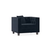 Windsor Luxe 1 Seater Fabric Sofa in Sea Port Blue Velvet Colour