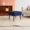Billie Ottoman Color in Navy Blue