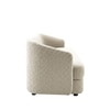 Elegantensemble Wood 3 Seater With Upholstery Non Storage Sofa In White Colour