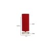 Wallice Red cotton table lamp with White Brushed wood base