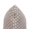 Tiny Check Stone  And Natural Cotton Cushion Cover 16X16 Inches
