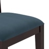 Argiro Solid Wood Dining Chair in Mahogany Finish & Blue Velvet Colour - Set of 2