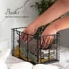 Cache Rectangle Wire Basket Black