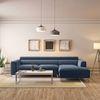 Chelsea Right Aligned 3 Seater Sectional Fabric Sofa (Lapis Blue)