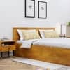 Hexa Engineered Wood Modern Queen Bed With Headboard With Storage In Giant Wood