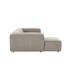 Elegantedge Wood Right Aligned 3-Seater With Upholstery Non Storage Sofa In Grey Colour