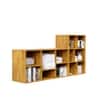 Hexa Engineered Wood Bookshelf Multipurpose Storage Rack in Giant Wood Colour