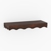 Ruki Solid Wood Wall Shelf Small Size in Toasted Walnut Finish