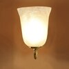 Devansh Metal Electric Wall Light in Gold Colour with White Shade Count of 1 Light