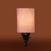 Devansh Metal Electric Wall Light in Antique Gold Colour with Grey Shade Count of 1 Light