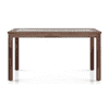Floyd 6 Seater Solid Wood Dining Table With Glass In Teak Finish