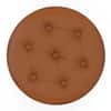 Rene Tuffed Pouffee In Mango Walnut Finish with Nappa Tan Leatherette Colour