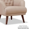 Veronica 1 Seater Fabric Sofa in Honey Beige Colour