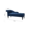 Ainara Fabric Chaise Lounger in Navy Blue Colour